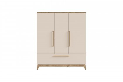 Stiene von Paidi - Jugendzimmer-Set mit Schrank & Bett beige - Eiche massiv