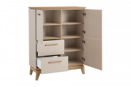 Stiene von Paidi - Jugendzimmer-Set mit Schrank & Bett beige - Eiche massiv
