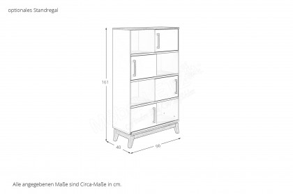 Stiene von Paidi - Jugendzimmer-Set mit Schrank & Bett beige - Eiche massiv