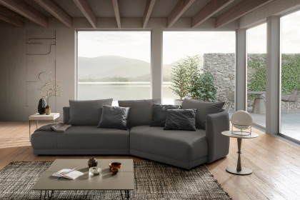 New York von designwerk - Eckgarnitur links dark-grey