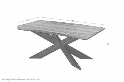 Lou von Elfo Möbel - Couchtisch 2289 Eiche/ schwarz