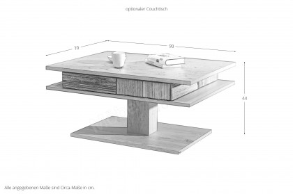 V/lacera living von Voglauer - Wohnwand in Taupe und geölter Wildeiche