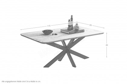 Marko von Elfo Möbel - Couchtisch 2038 Eiche/ schwarz