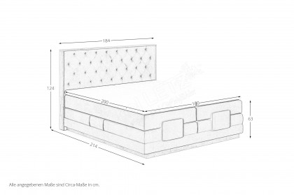 Palma II von COTTA - Boxspringbett olive mit Motor