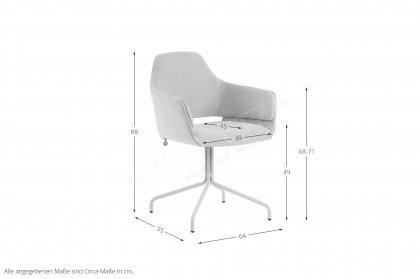 Lotus-dining von Mobitec - Stuhl mit unterstützdenen Armlehnen