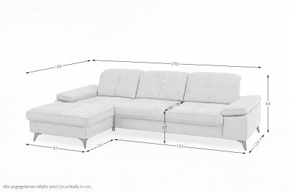 MP-IN24022 von Megapol - Eckcouch Variante links silver