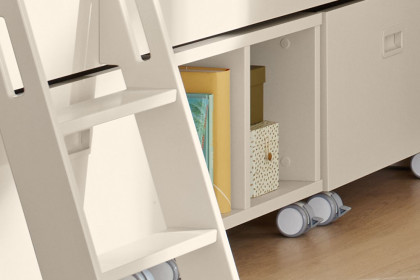 Tiago von Paidi - Kinderbett beige mit Baldachin Motiv Petersilienweg 8