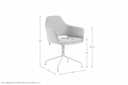 Lotus-dining von Mobitec - Stuhl mit Dreh- und Rückstellfunktion