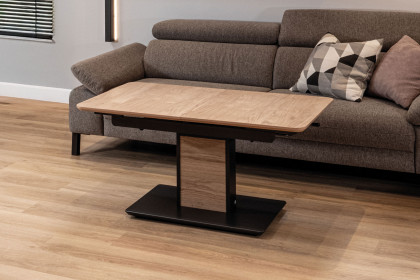 2330 von Vierhaus - Couchtisch höhenverstellbar in Wildeiche Echtholzfurnier