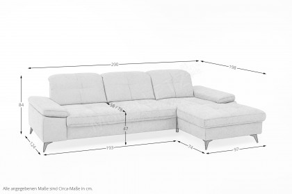 MP-IN24022 von Megapol - Eckcouch Variante rechts silver