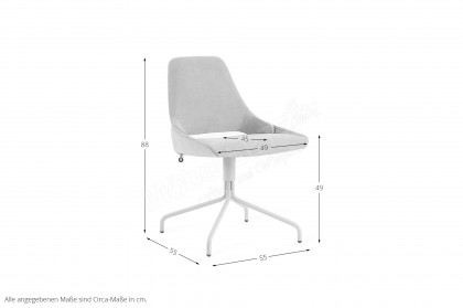 Lotus-dining von Mobitec - Stuhl in Nature/ Beige