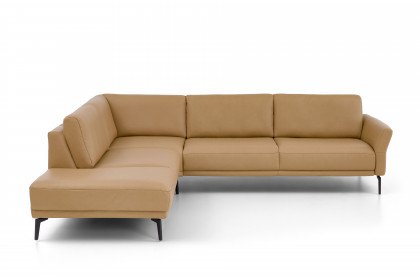 PN-EM24126 von Polinova - Ledersofa Ausführung links honey