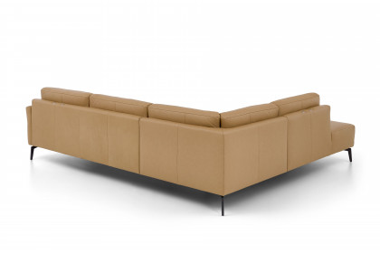 PN-EM24126 von Polinova - Ledersofa Ausführung links honey