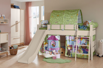 Tiago von Paidi - Spielbett mit Rutsche, Schrägleiter, Vorhängen & Baldachin