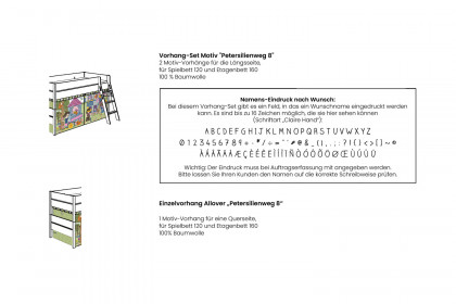 Tiago von Paidi - Spielbett mit Rutsche, Schrägleiter, Vorhängen & Baldachin