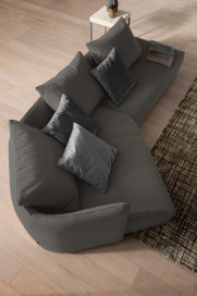 New York von designwerk - Eckgarnitur links dark-grey