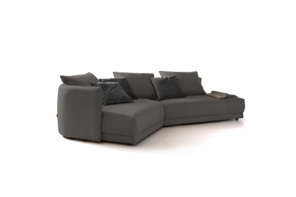 New York von designwerk - Eckgarnitur links dark-grey