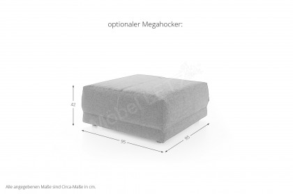 New York von designwerk - Eckgarnitur links dark-grey