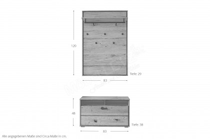 Binz von MCA - Garderobe in Ast & Balkeneiche