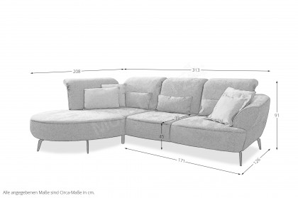 Dance von Sit & More - Ecksofa links taupe