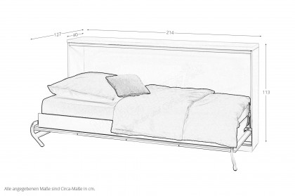 Armadi von Nehl - Schrankbett quer Lack weiß