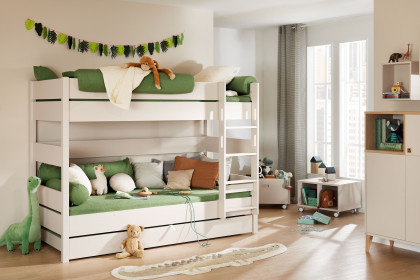 Tiago von Paidi - Etagenbett mit gerader Griffleiter cashmere-beige