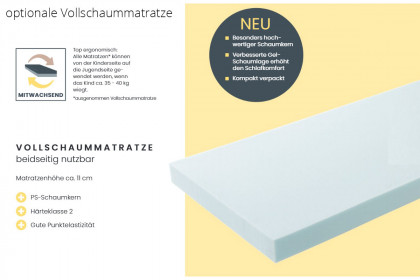 Tiago von Paidi - Etagenbett mit gerader Griffleiter cashmere-beige