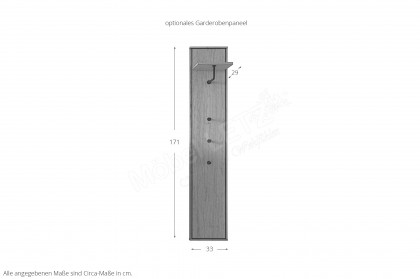 Binz von MCA - Garderobenset in Ast & Balkeneiche, geölt