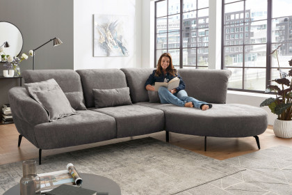 Dance von Sit & More - Ecksofa rechts taupe