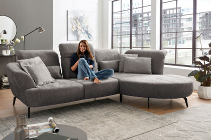 Dance von Sit & More - Ecksofa rechts taupe