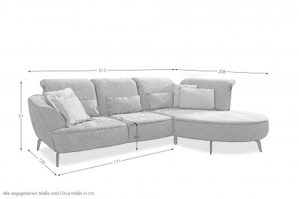 Dance von Sit & More - Ecksofa rechts taupe