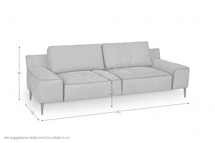Forma-LE25 von designwerk - Ledersofa sand