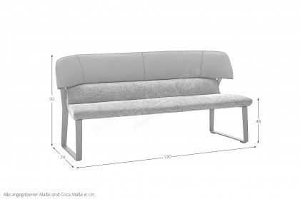 Eana von Hartmann - Polsterbank in Cognac & Sand