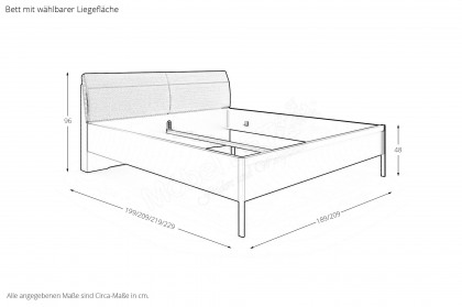 San Antonio von Musterring - Schlafzimmer-Set Front Lava-Glas