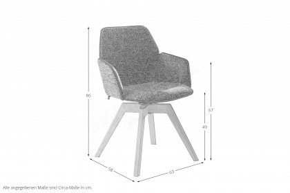 Honey Plus von SCHÖNER WOHNEN - Esszimmerstuhl mit Drehschwingfunktion