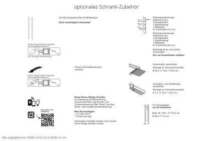 San Antonio von Musterring - Dreh-Falttürenschrank und Bettanlage lava