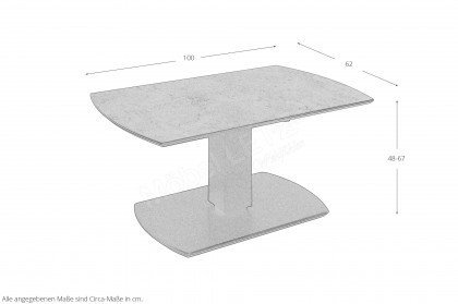 1780 von V TRADING - Couchtisch HPL in Anthrazit