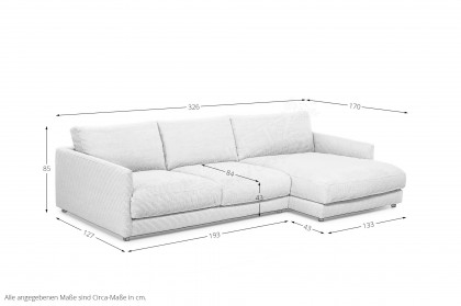Garbo von SCHÖNER WOHNEN - Ecksofa rechts nature