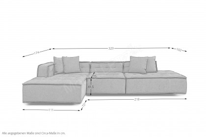 Canna von Het Anker - Ecksofa links grün