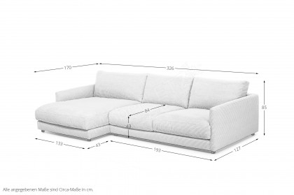 Garbo von SCHÖNER WOHNEN - Ecksofa links nature