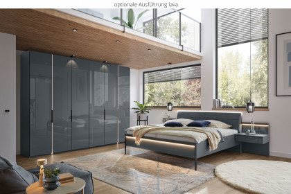 San Antonio von Musterring - Schlafzimmer champagner mit Glasfronten