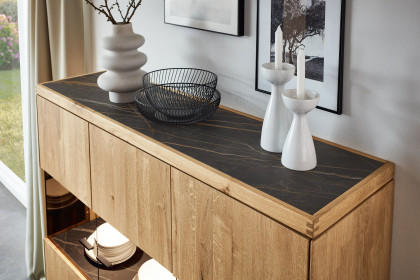 WM 2520 von Wöstmann - Highboard soft gebürstete Eiche und Keramikabdeckblatt