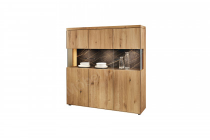 WM 2520 von Wöstmann - Highboard soft gebürstete Eiche und Keramikabdeckblatt