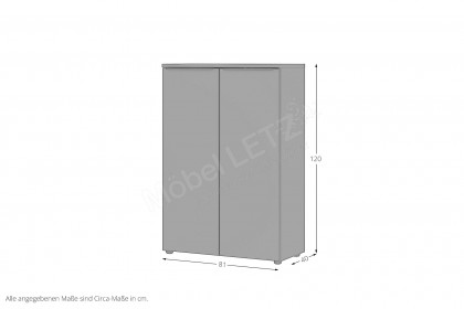 GW-Mailand von Germania - Midischrank in Weiß