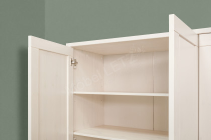 Vita von Wohnglücklich - Kombi-Kleiderschrank Kiefer weiß 2. Wahl