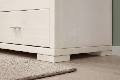 Vita von Wohnglücklich - Kombi-Kleiderschrank Kiefer weiß 2. Wahl