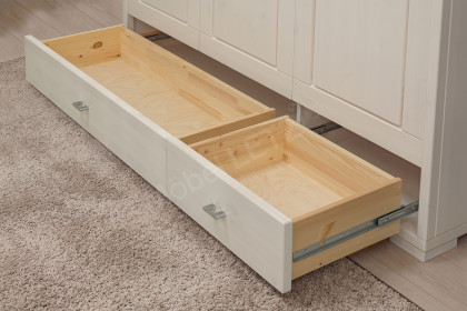 Vita von Wohnglücklich - Kombi-Kleiderschrank Kiefer weiß 2. Wahl