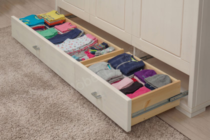 Vita von Wohnglücklich - Kombi-Kleiderschrank Kiefer weiß 2. Wahl