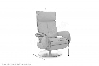 7817 von Himolla - TV-Sessel zinn