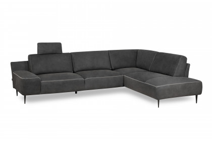 Forma-LE25 von designwerk - Ledersofa rechts black